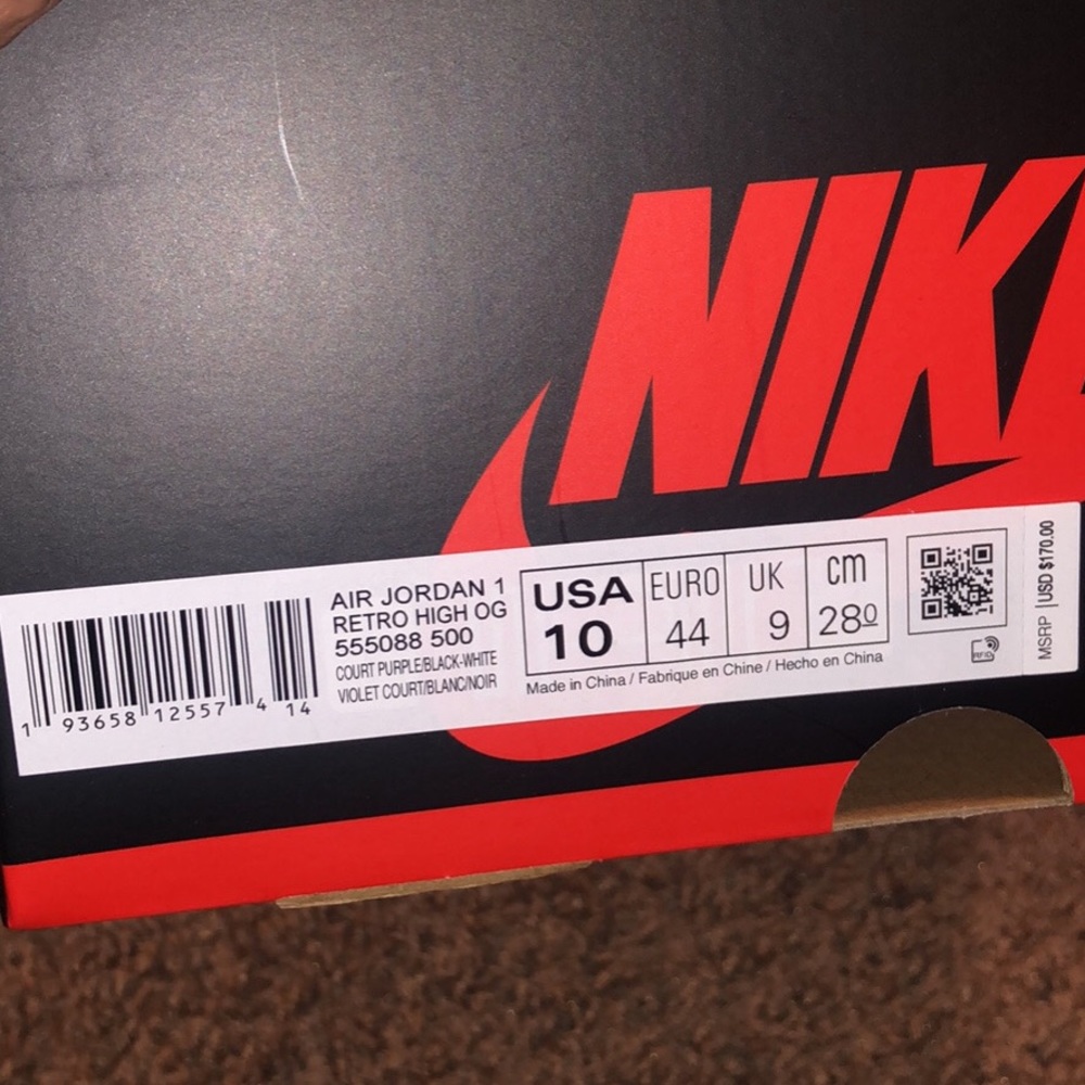 Jordan 1 High Court Purple